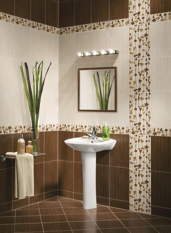 Azori Origami 27х40 см плитка настенная коричневая матовая