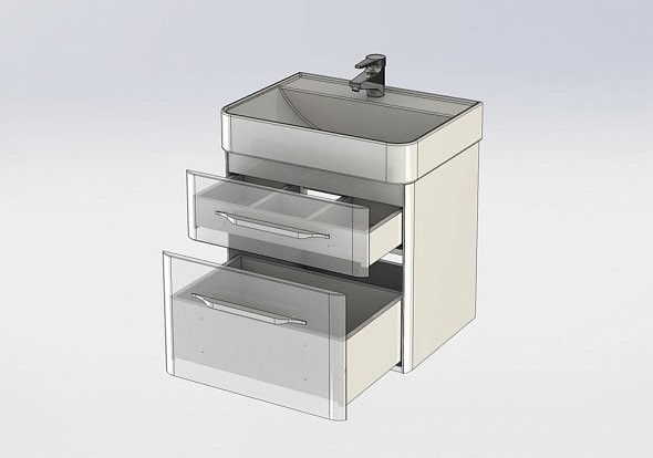 Aquanet Виченца 60 тумба с умывальником 00212665 подвесная