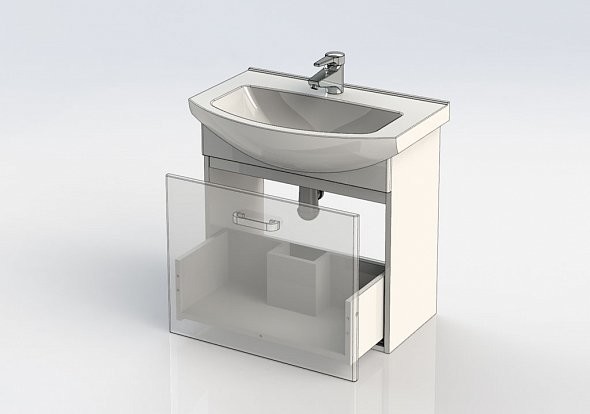 Aquanet Ирис 65 тумба с умывальником 00212659 подвесная
