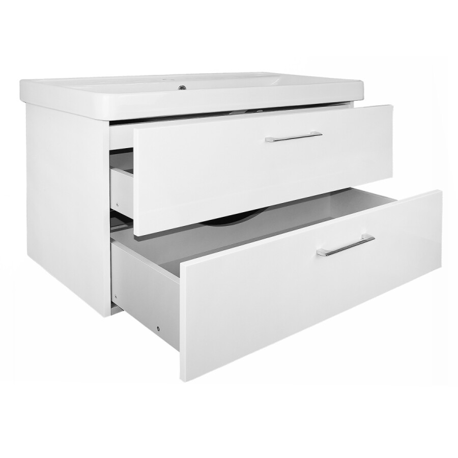 Комплект Azario тумба Ника 90 900х475х560 подвесная с раковиной Monte 90 белый матовый CS00089922