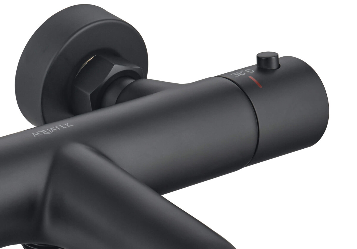 Aquatek Вега AQ1043MB Термостатический смеситель для ванны Черный матовый