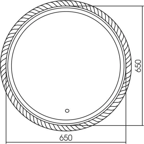 Azario Бригантина зеркало 65х65 см, сенс. выкл, диммер LED-00002573