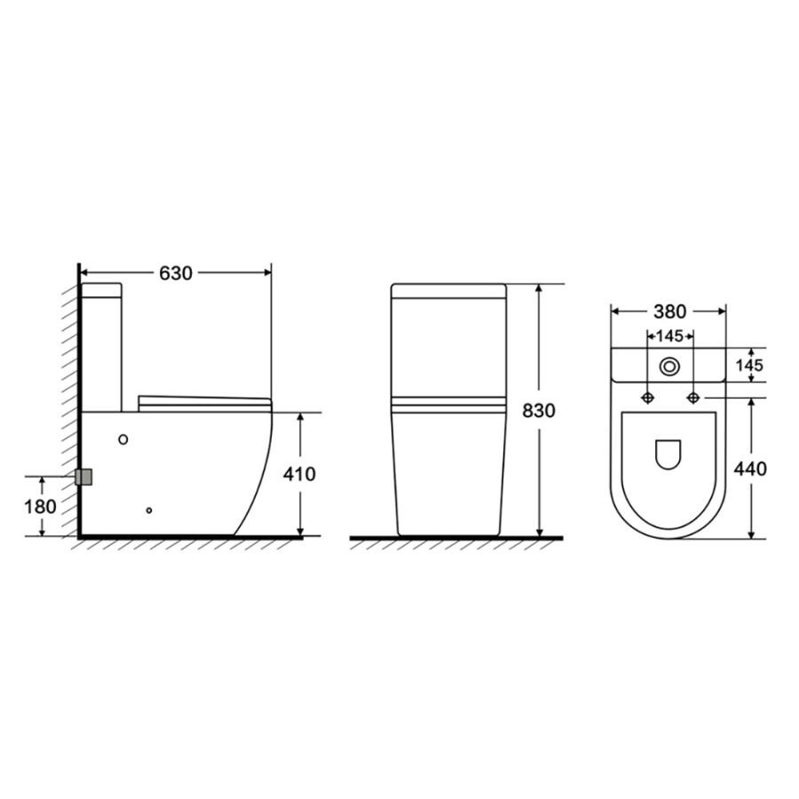 Унитаз-компакт Azario Corsa 630x380x830 напольный, смыв "ТОРНАДО", безободковый с бачком и сиденьем микролифт AZ-2062Т