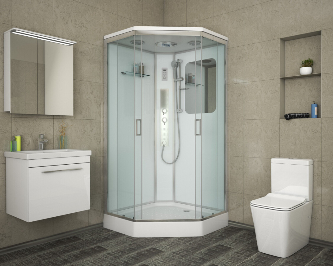 Niagara NG 6001-01GD Душевая кабина 90x90 пятиугольная 60010114GD