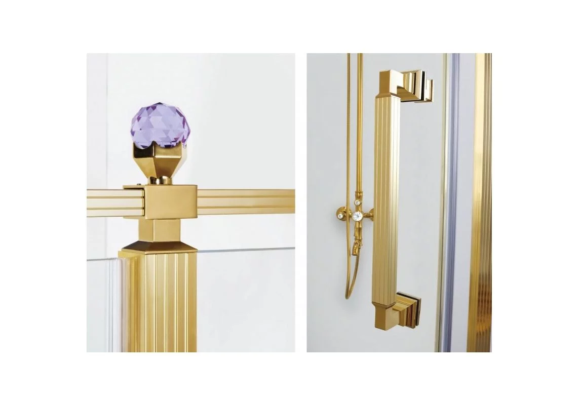 Azario Ontario душевое ограждение 90*90*200 AZ-NBB2231-R 900 GOLD