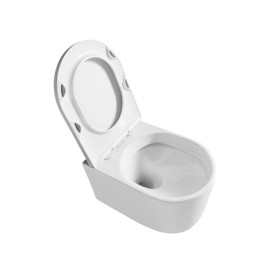 Унитаз подвесной Grossman Thin Rim GR-5602S (520х365х345) тонкий ободок,белый с тонкой крышкой,микролифт,1 место