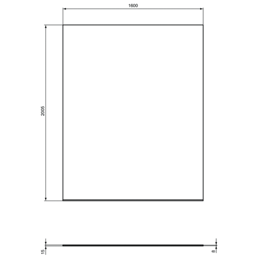 Ideal Standard I.Life фиксированная панель 160 см T4878EO