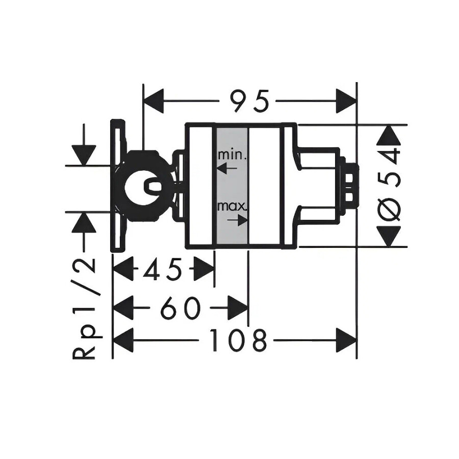 Hansgrohe 29233670S Set HG Комплект для гигиенического душа встроенный (29233670+29235180), матовый черный