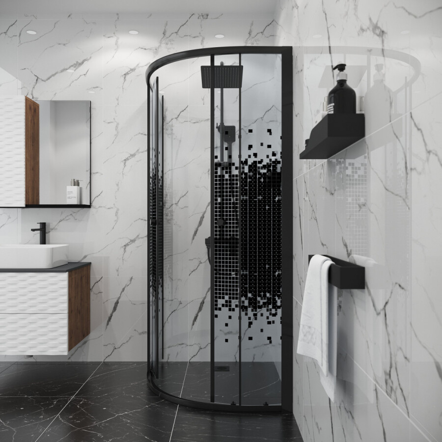 Душевой уголок 80x80 Niagara Eco NG-1003-14BLACK