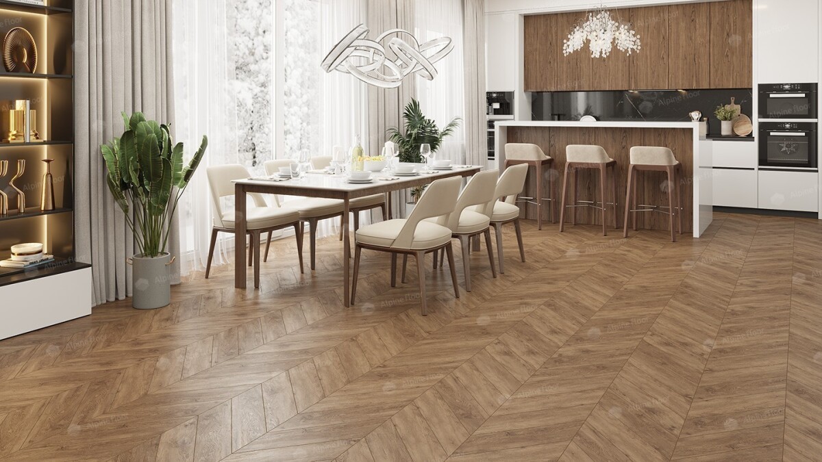 Alpine Floor Chevron Alpine SPC ламинат Гевуина ЕСО 18-10 600х127х5 mm