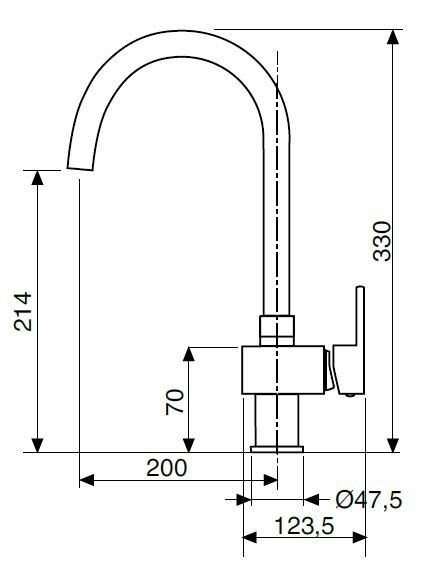 Cezares Unika смеситель для раковины черный UNIKA-LSM1-A-NOP-W0