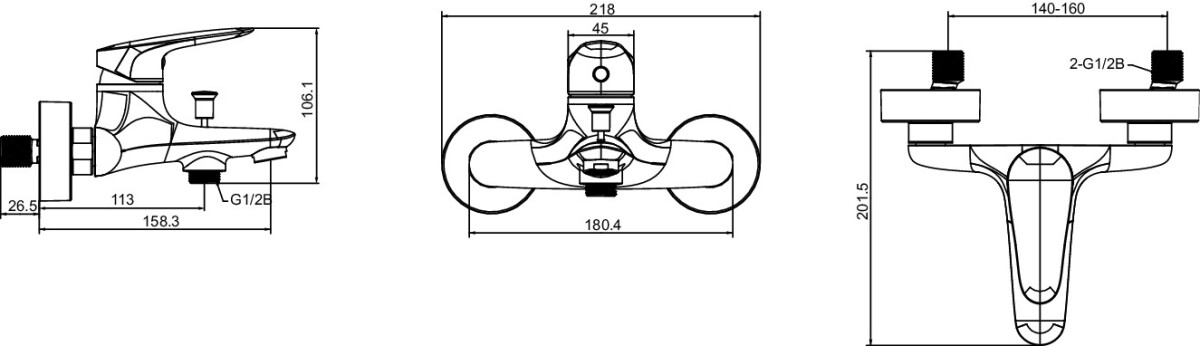 Jacob Delafon Elite E32909-CP смеситель для ванны хром