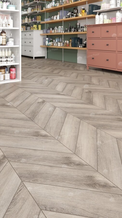 Alpine Floor Chevron LVT Кварцвиниловая плитка Дуб Исида ECO 20-8AB 555х127х2.5 mm