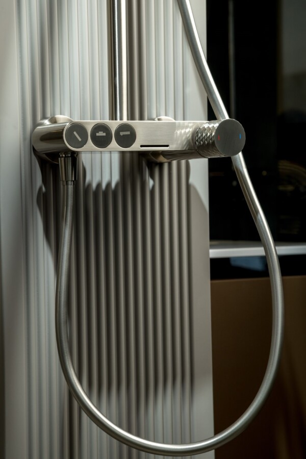 Душевая система с изливом Boheme Stick ручка Diamond Nikel Brush 128-NB