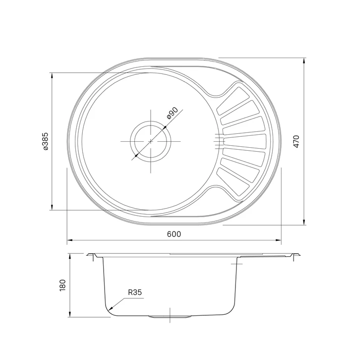Iddis Suno мойка кухонная врезная SUN60PDi77