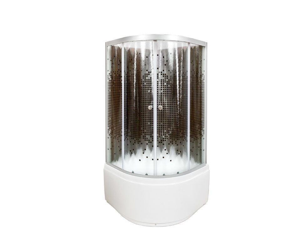 Deto душевая кабина 100х100 L810NBLACK без крыши