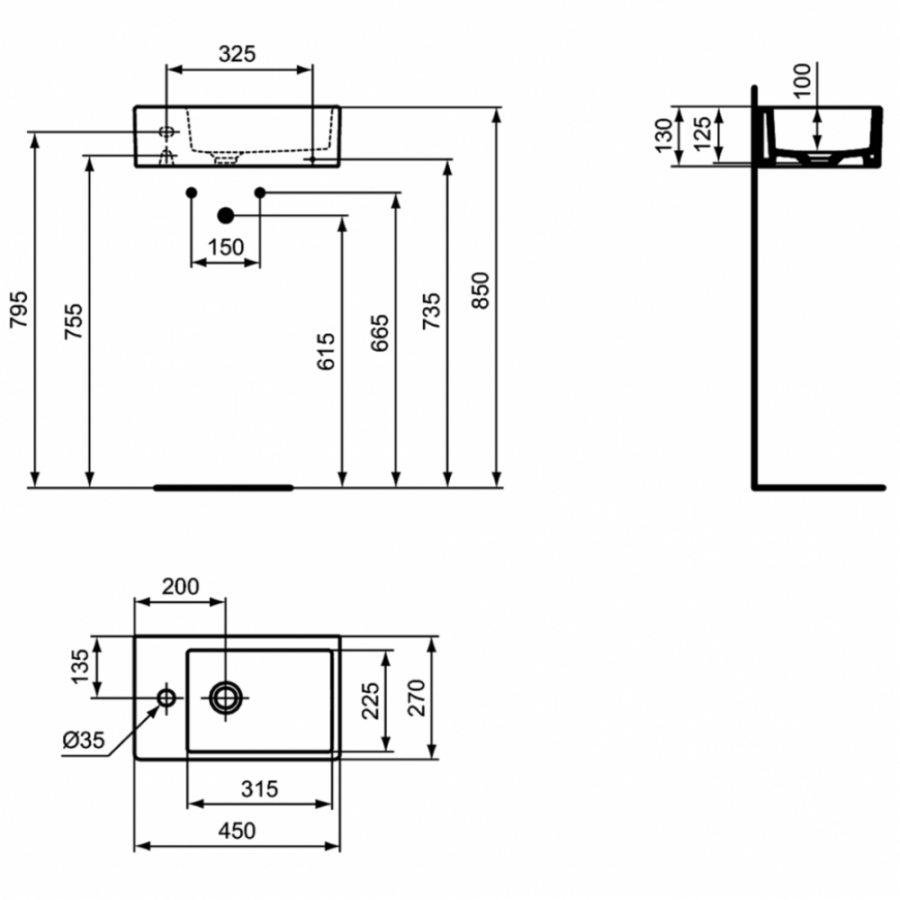 Ideal Standard Strada раковина 45х27 см K081701
