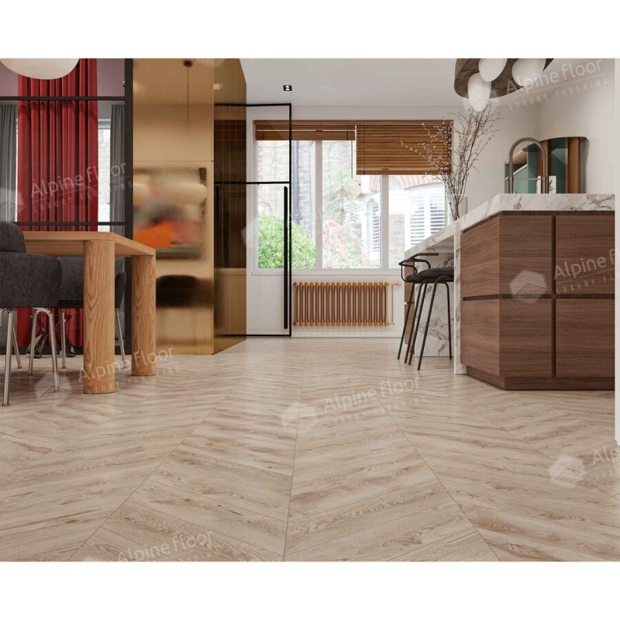 Alpine Floor Chevron Alpine SPC ламинат Гикори ЕСО 18-21 600х127х5 mm