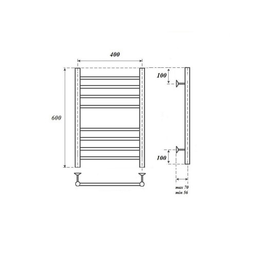 Point Аврора полотенцесушитель электрический 40х60 PN10146SE