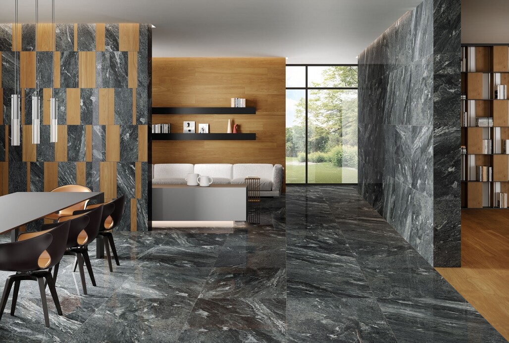 Italon Скайфолл Неро Смеральдо керамогранит 60х120 610015000490