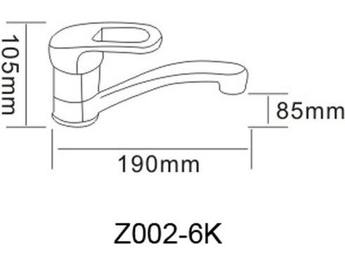 Rozzy Jenori Atlant Z002-6N смеситель для кухни хром