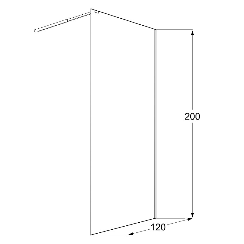 Душевая перегородка Loranto Walk-in 120х200 CS-Z02С-120 профиль хром