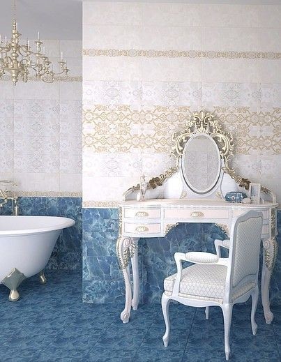 Azori Navarra 33х33 см плитка напольная синяя глянцевая