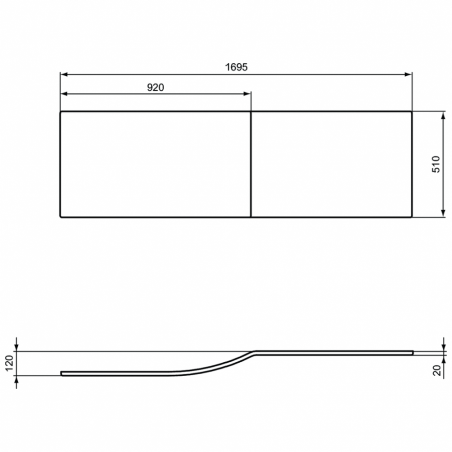 Ideal Standard панель фронтальная для ванны Connect Air 170 см E108401