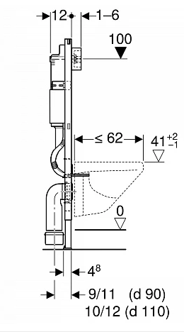 Инсталляция Geberit Duofix Delta 458.149.21.1 с клавишей и унитазом Sole УТ000090778