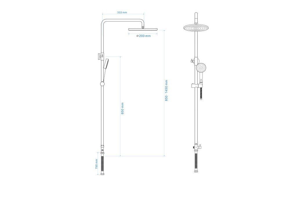 Rozzy Jenori RS 3011 Душевая система без излива