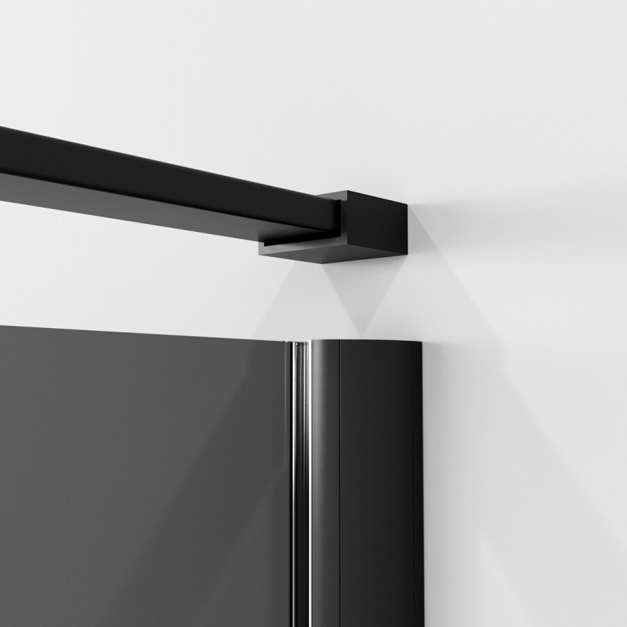 Душевое ограждение Niagara Nova NG-2831-34BLACK (90х90х195) квадрат,черный матовый,дверь распашная,стекло тонированное,1 место