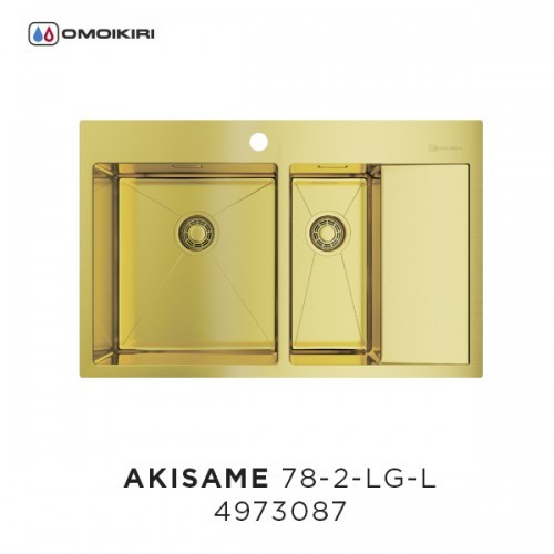 Omoikiri Akisame 78-2-IN-R 4973063 кухонная мойка нержавеющая сталь 78х51 см