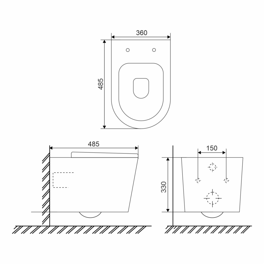 Инсталляция Geberit Duofix Delta 458.149.21.1 с клавишей и унитазом Sole УТ000090240