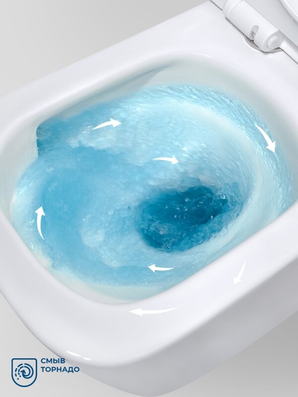 BelBagno KRAFT-TOR Унитаз подвесной безободковый с сиденьем и смывом TORNADO BB7106CH-TOR/SC