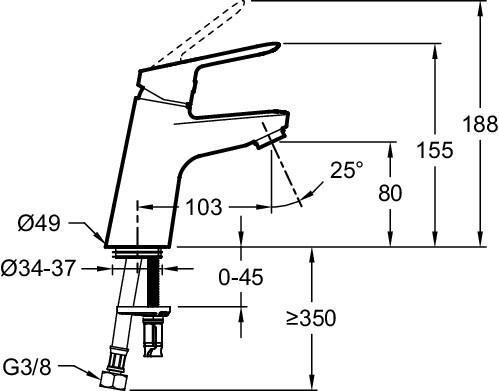 Jacob Delafon Lucien E20849-CP смеситель для раковины