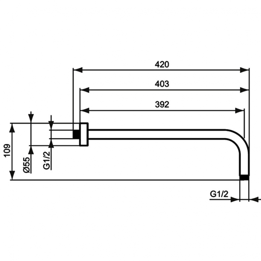 Ideal Standard держатель верхнего душа B9445A5