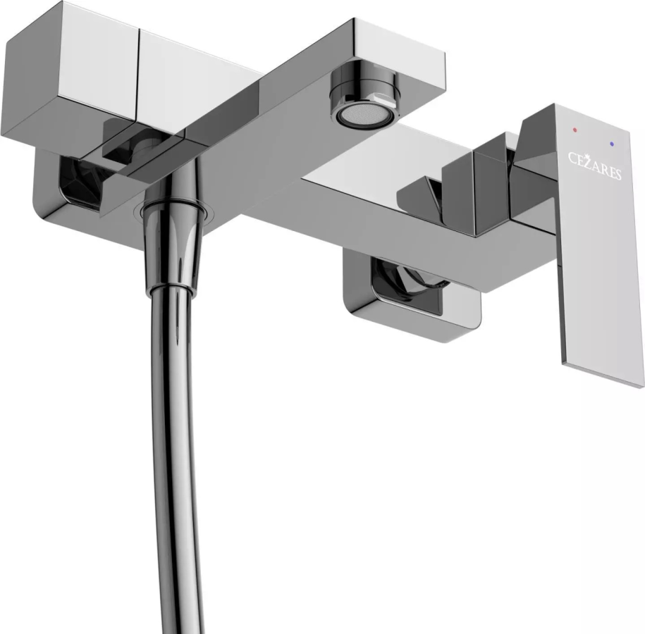 Смеситель для ванны и душа в комплекте с ручным душем, шлангом и держателем CEZARES SLIDER-VD-01