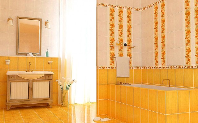 Газкерамика Альба маки 20х5см бордюр настенный солнечный глянцевый