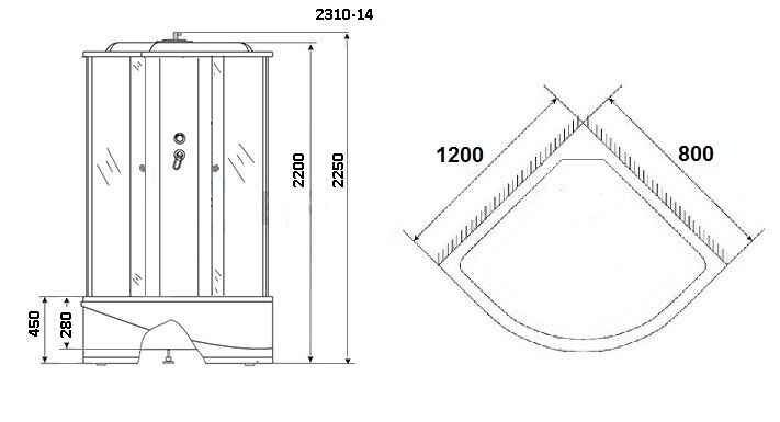 Niagara NG 2310-14L Душевая кабина 120x80 Левая 23101424L