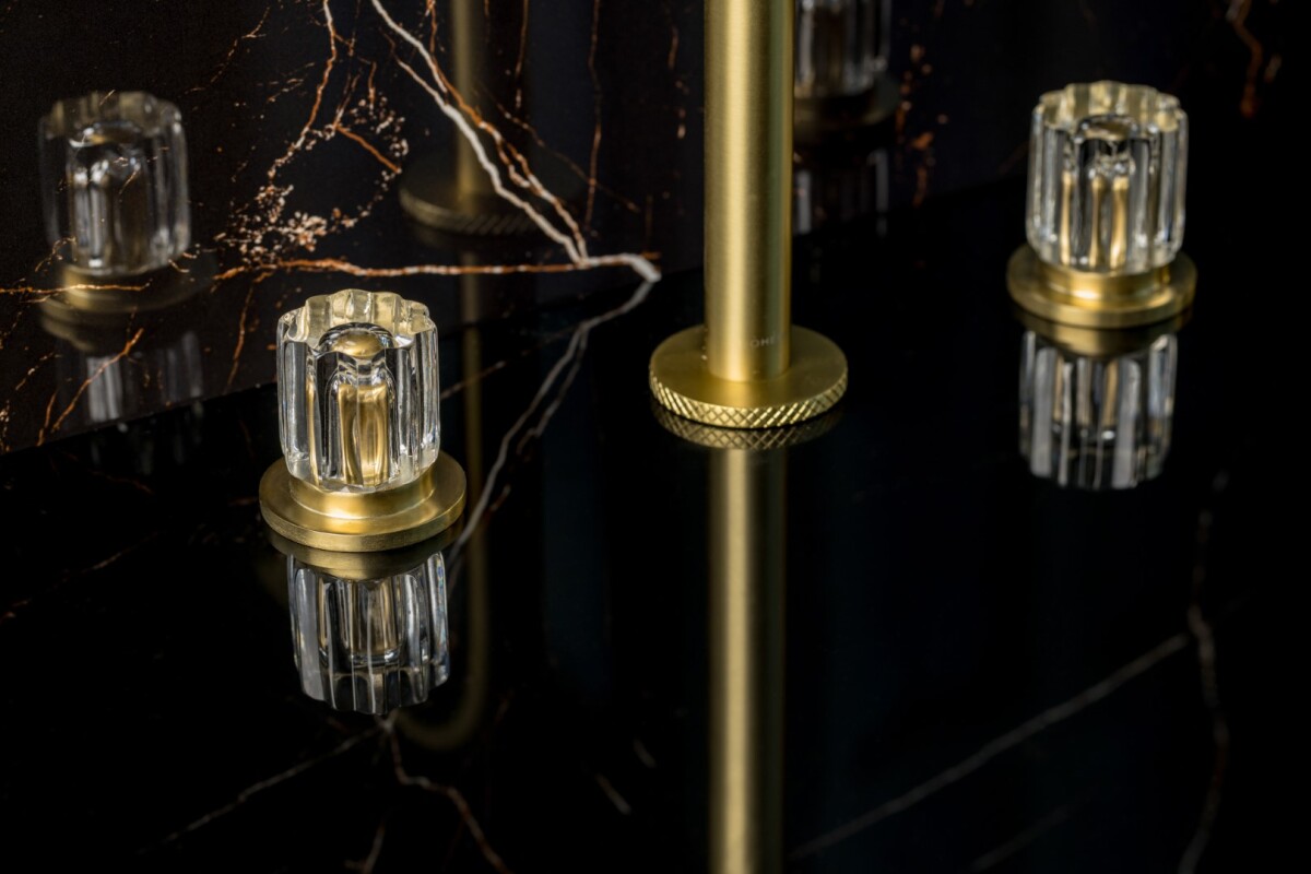 Смеситель для раковины на 3отв. Boheme Elegante Золото матовый 152-MG-EL