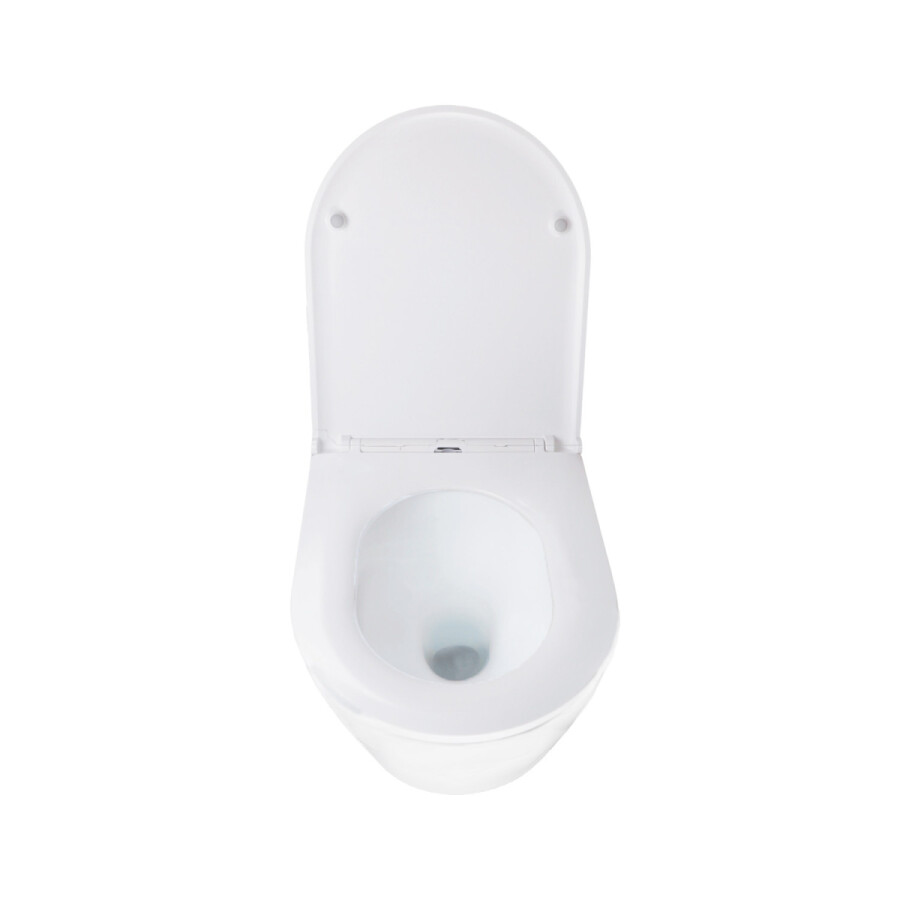 Унитаз подвесной Azario Bliss360х485х365 безободковый, система смыва "Скрытое Торнадо", с быстросъемным сиденьем "Микролифт" AZ-5179T-WHT