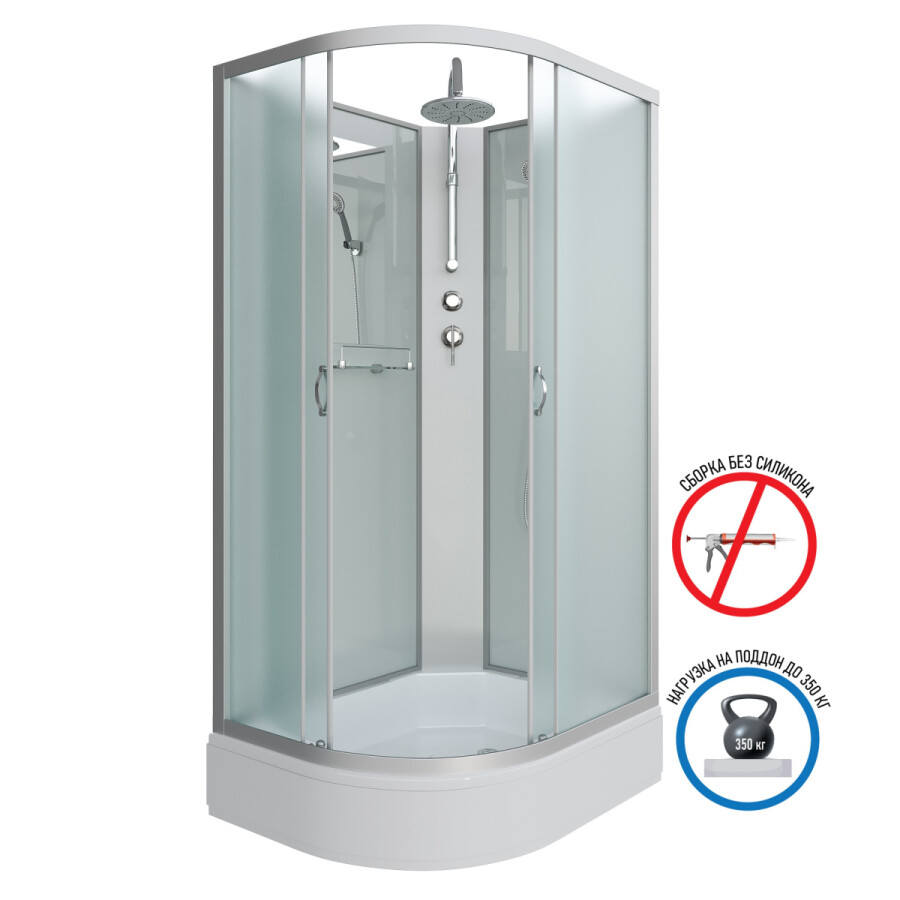Niagara Classic NG 33294-14RBKT Душевая кабина 120x90 Без крыши с тропическим душем 332944RBKT