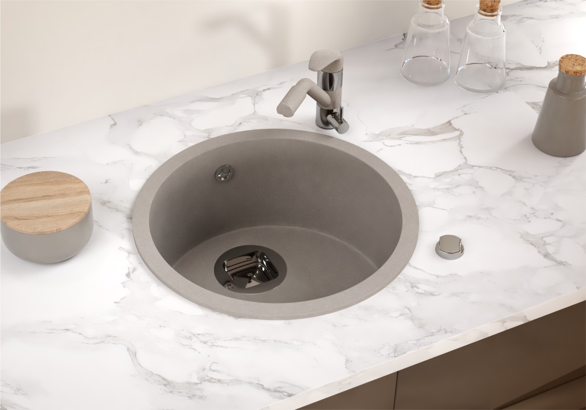Tolero R-104 кухонная мойка черный 43.5 х 43.5 см