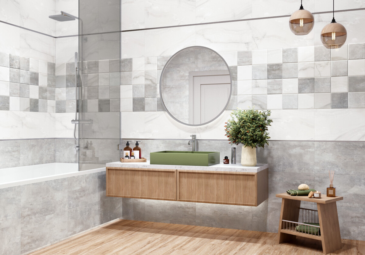 New Trend Титан светлый / Titan Light Керамическая плитка настенная 300 x 600 x 9 WT36TIT15
