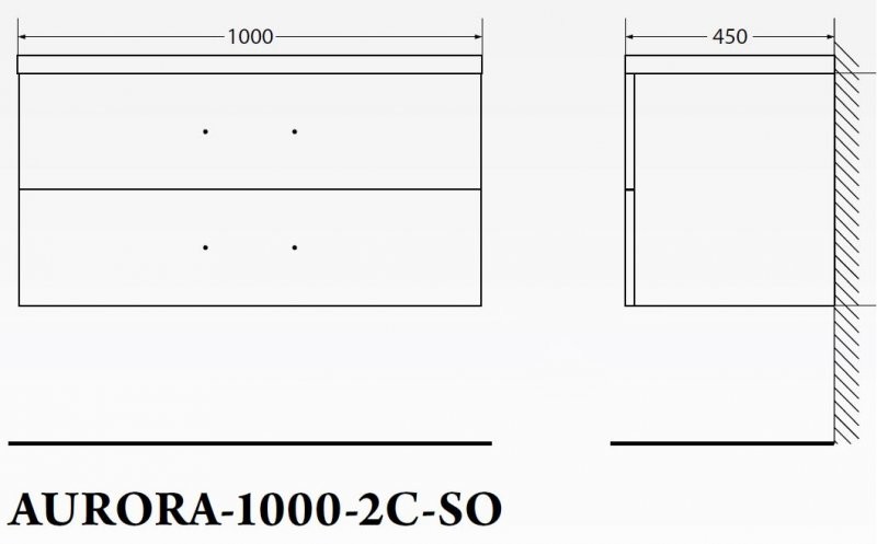 BelBagno AURORA-1000 тумба под раковину подвесная