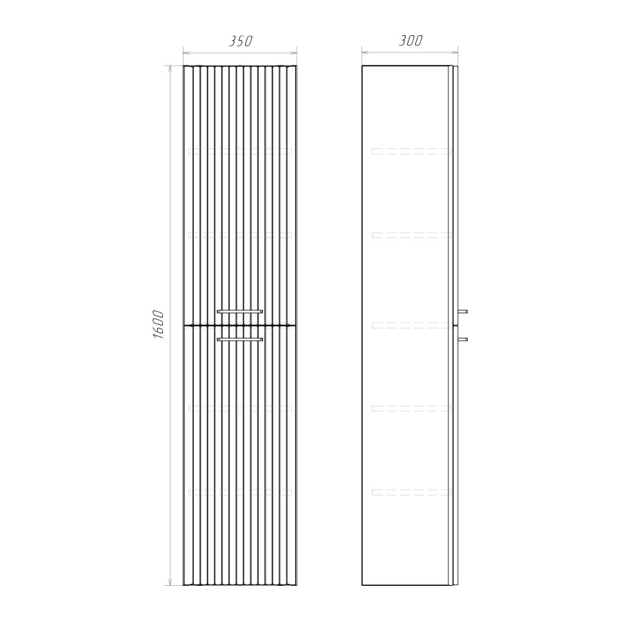 Шкаф-колонна для ванной комнаты Comforty Ангара-35 белая матовая 00-00019359
