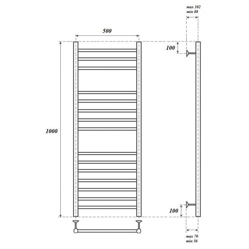Point Аврора полотенцесушитель электрический 50х100 PN10150SE