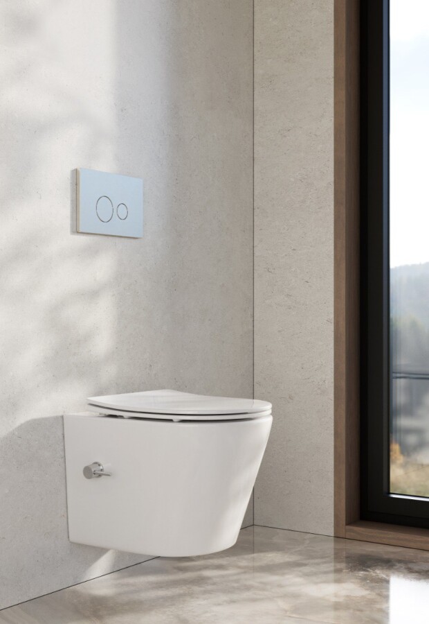 Унитаз подвесной с функцией биде Boheme Avva Белый матовый c крышкой, смыв Торнадо 973-SET-2-MW