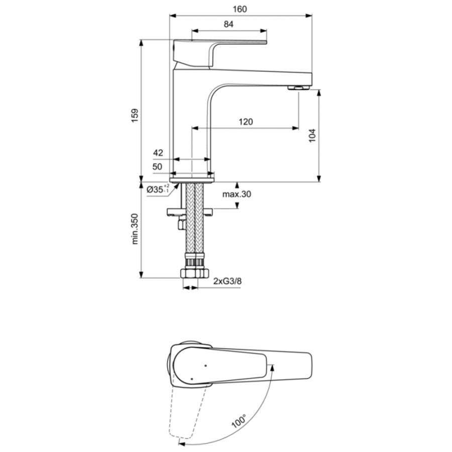 Ideal Standard Cerafine смеситель для раковины BC687AA