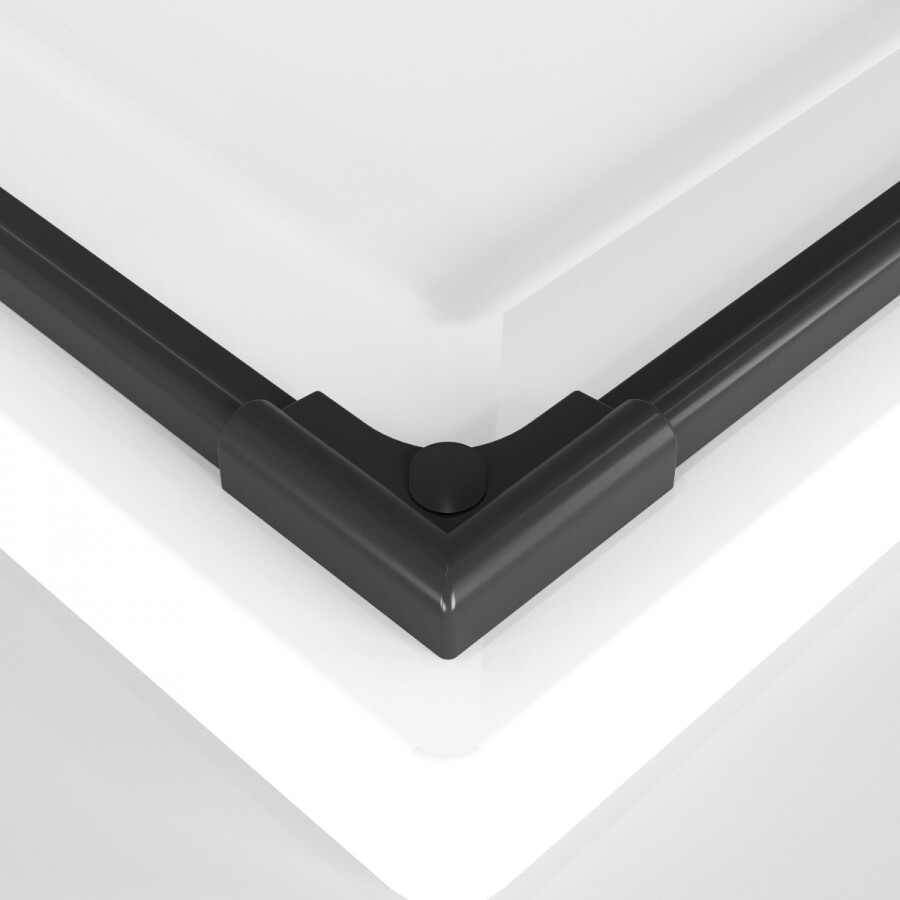Душевое ограждение Niagara Nova NG-2830-34BLACK (100х100х195) квадрат,черный матовый,двери раздвижные,стекло тонированное,1 место